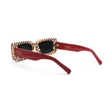 Checker Classic Red-Frame Sunglasses
