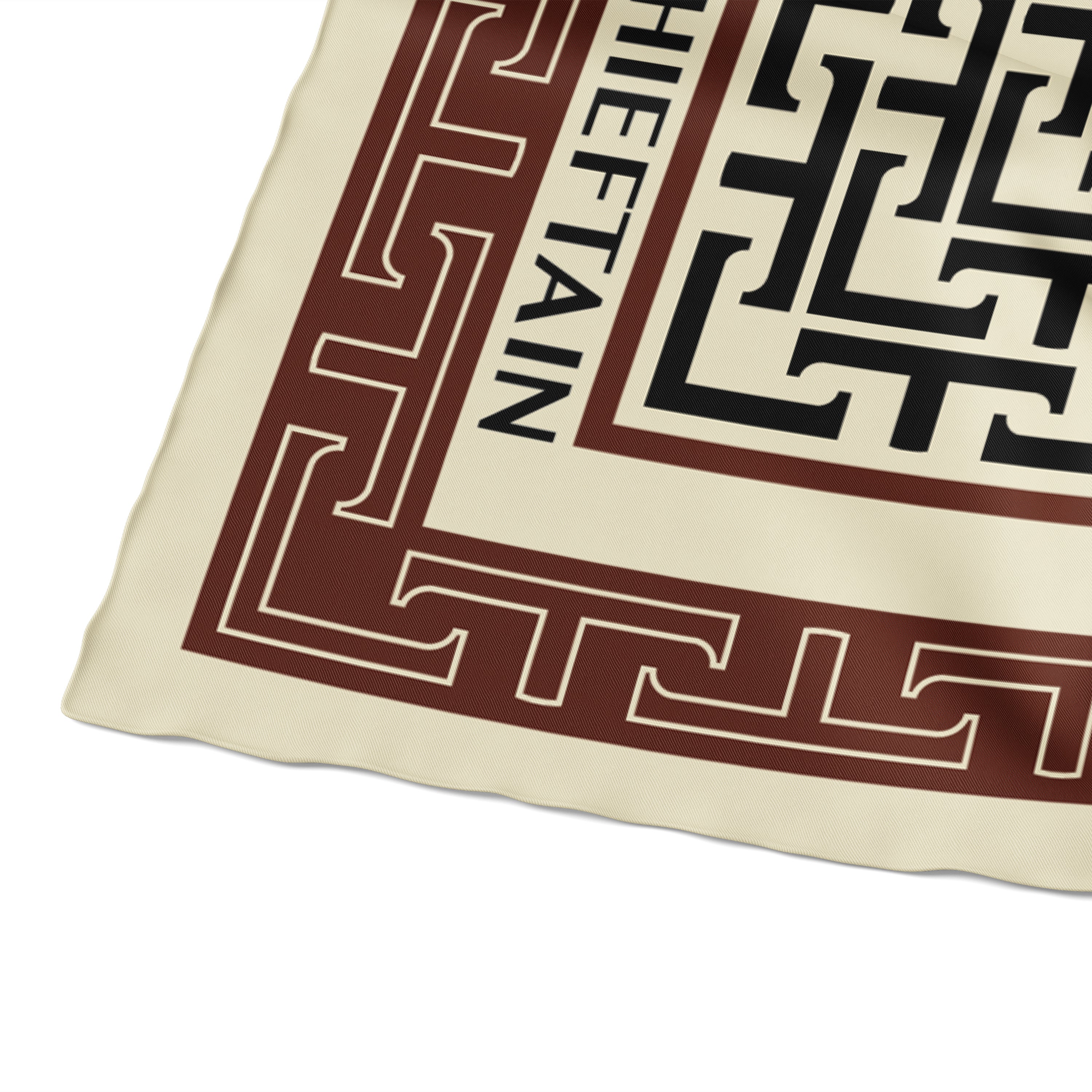 Chieftain T-Mono Pattern Print Silk Scarf